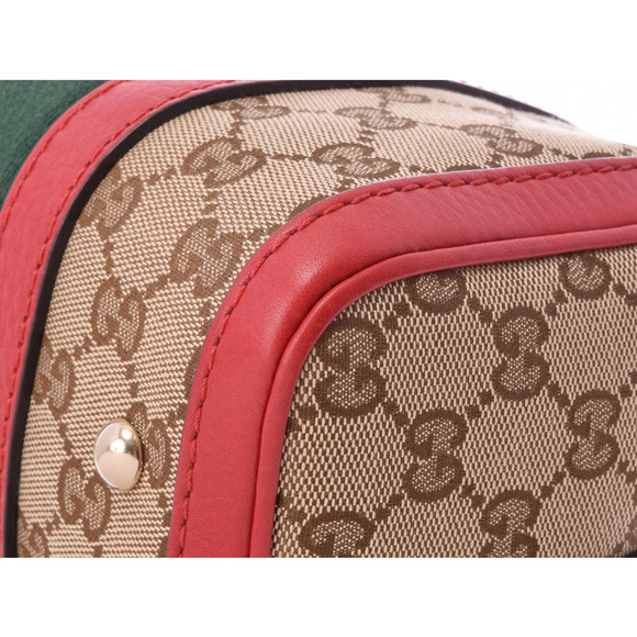 Gucci Web Bag Beige Strap Red - Picture 6 of 12